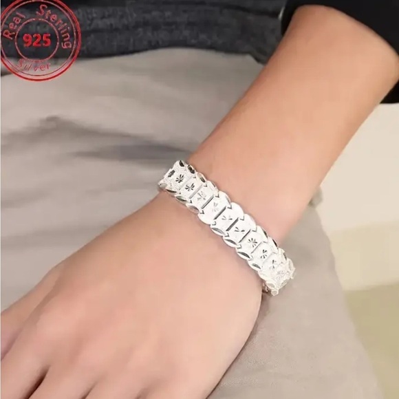 925 Sterling Silver link bracelet - Picture 2 of 6